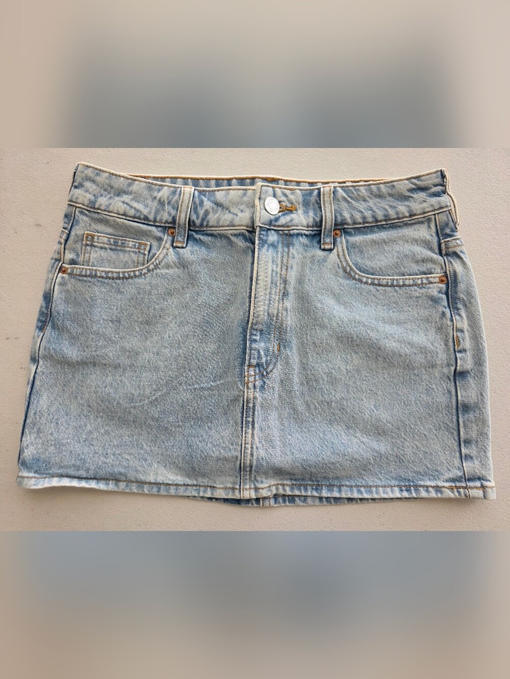 NWT PacSun Light Wash Denim Mini Skirt 26 Y2K Indie Grunge Fairycore Skater Jean